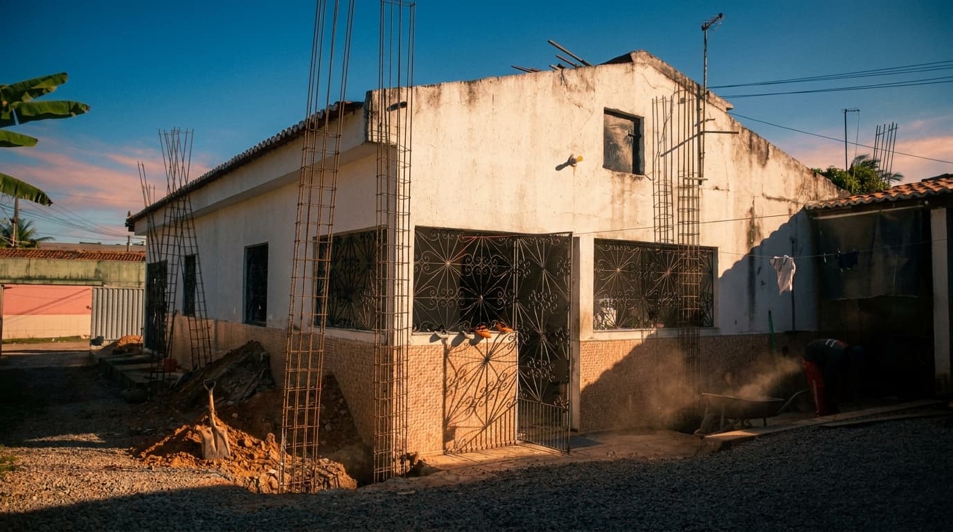Canteiro de obras da RD Engenharia em andamento